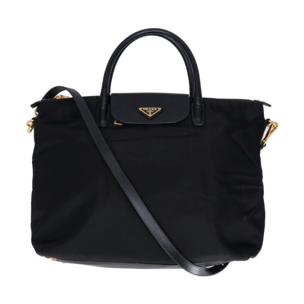 60070 1 Prada 2WAY Nylon Tote Black