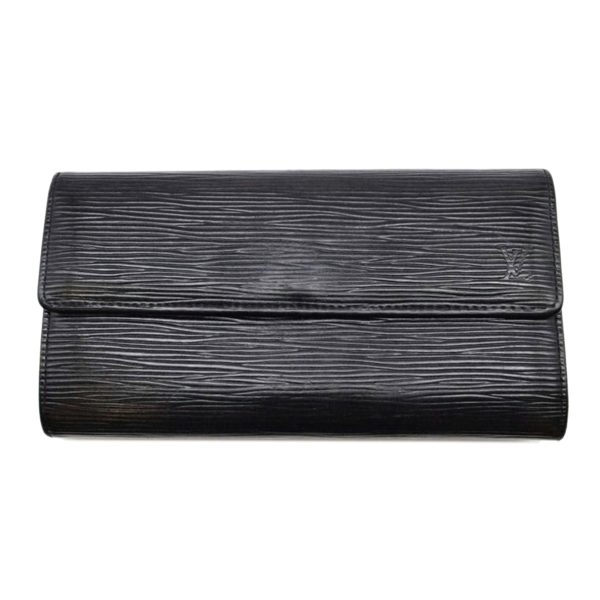 60070 1 Louis Vuitton Portefeuil Sarah Epi Wallet Black