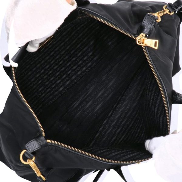 60070 5 Prada 2WAY Nylon Tote Black