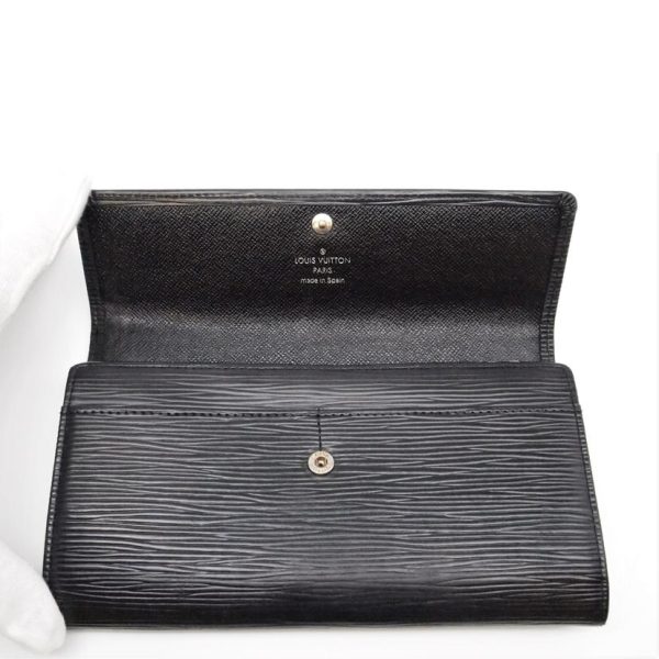 60070 5 Louis Vuitton Portefeuil Sarah Epi Wallet Black