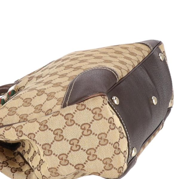 60109 5 Gucci GG Canvas Princey Ribbon Tote Bag