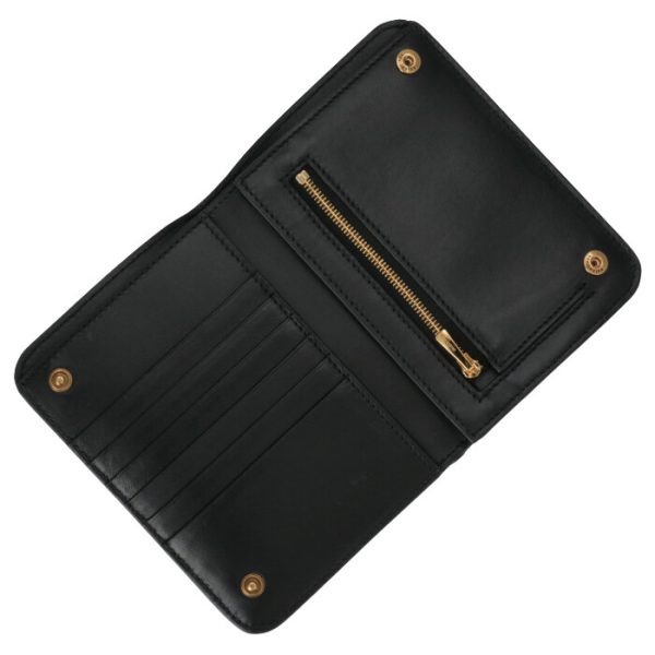 6014641iz7m1000 4 Balenciaga Bifold BB Medium Wallet Black