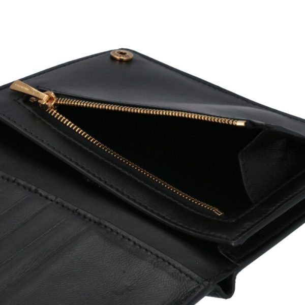 6014641iz7m1000 6 Balenciaga Bifold BB Medium Wallet Black