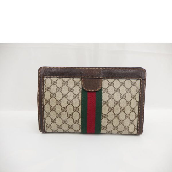 60249 2 GUCCI Vintage Sherry Clutch