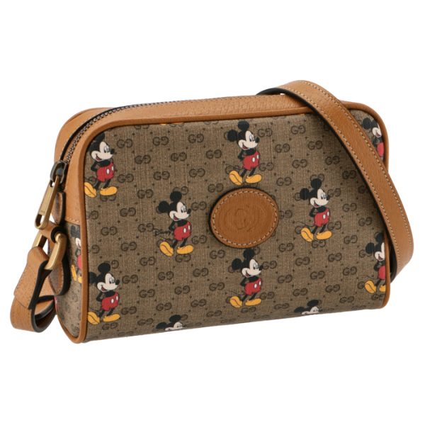 602536hwubm8559 GUCCI Mickey Mouse Shoulder Bag Beige