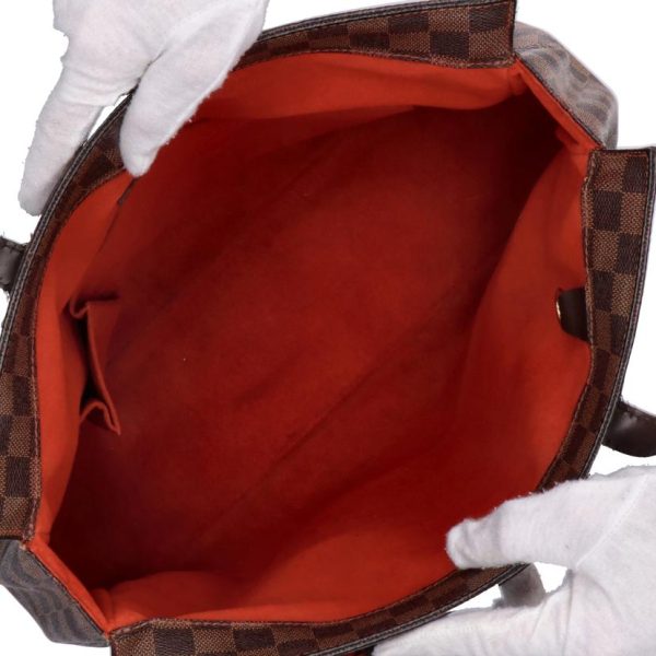 60261 5 Louis Vuitton Parioli PM Damier Ebene Tote Bag Brown