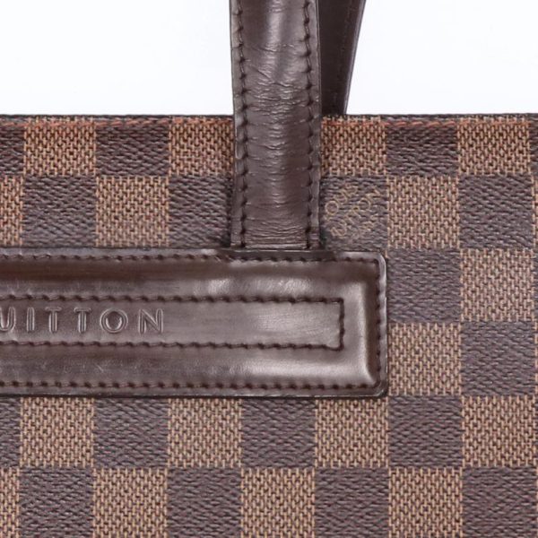 60261 8 Louis Vuitton Parioli PM Damier Ebene Tote Bag Brown