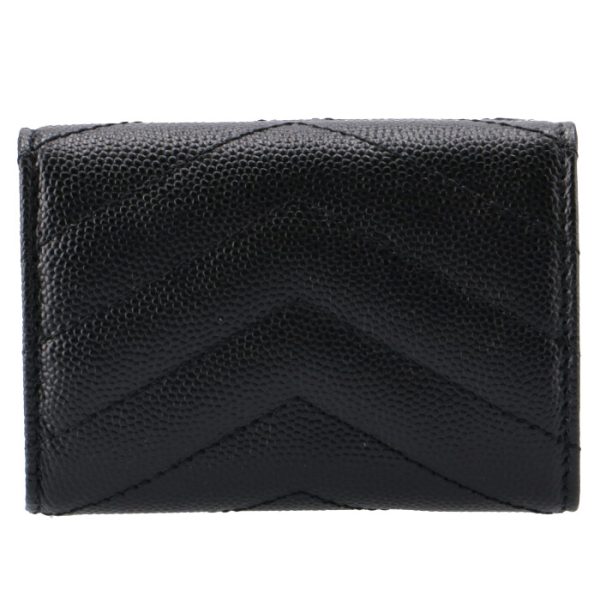 602791bowa11000 2 Saint Laurent Paris Wallet Trifold Mini Quilted Monogram Black