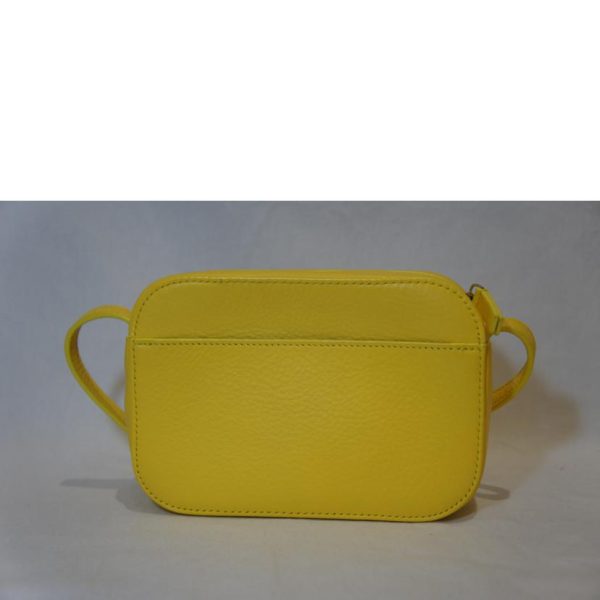 60284 2 Balenciaga Everyday Leather Solid Camera Bag Yellow