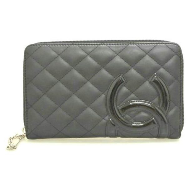 60348 1 Chanel Cambon Line Organizer Wallet Black