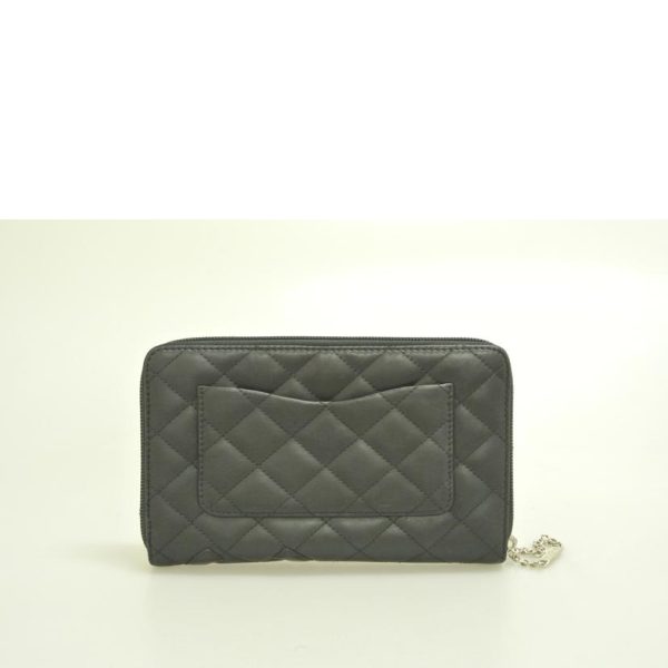 60348 2 Chanel Cambon Line Organizer Wallet Black