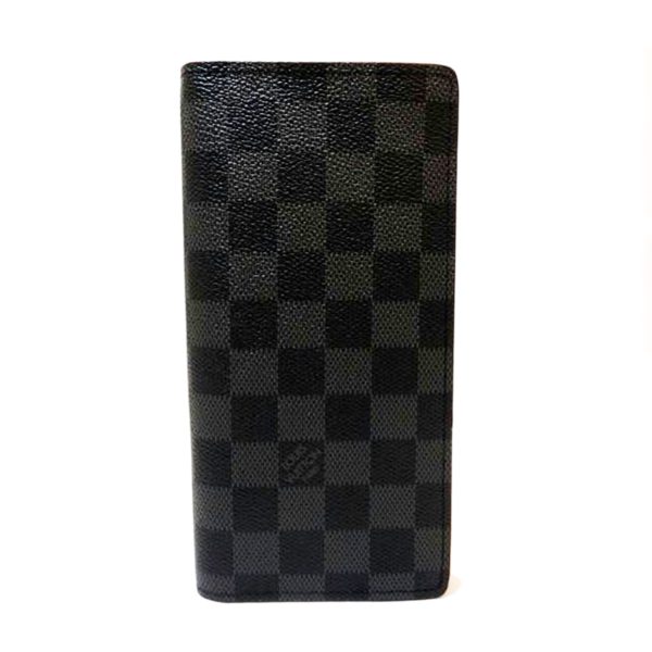 60512 01 Louis Vuitton Portefeuille Brazza Wallet Damier Graphite