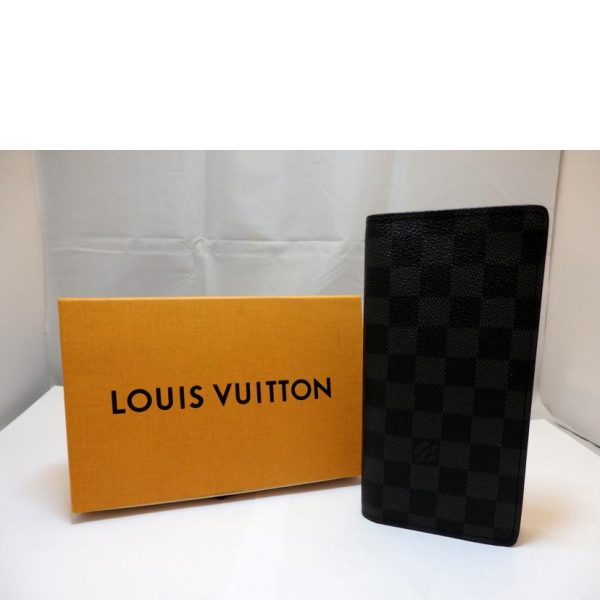 60512 10 Louis Vuitton Portefeuille Brazza Wallet Damier Graphite