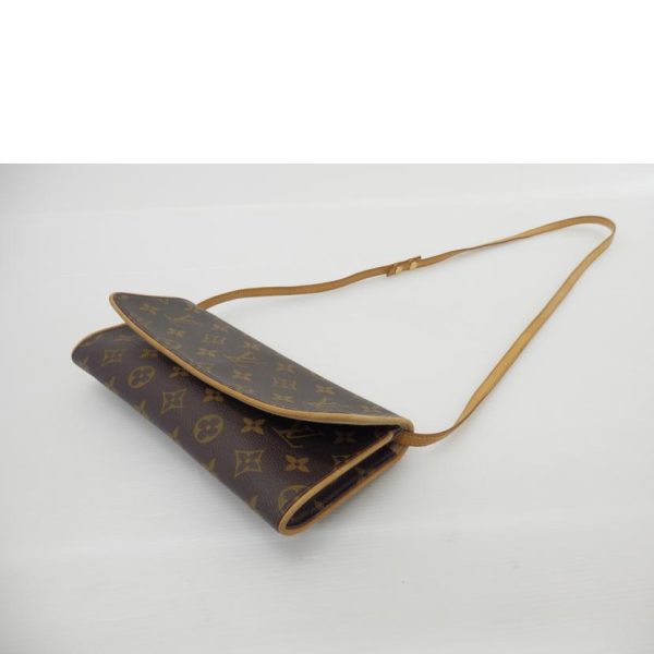 60528 3 Louis Vuitton Twin GM Pochette Monogram Brown