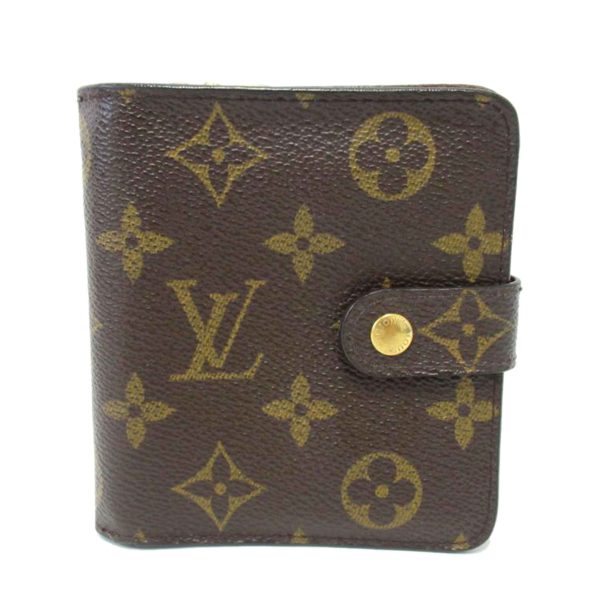 60653 1 Louis Vuitton Compact Zip Monogram Wallet Brown