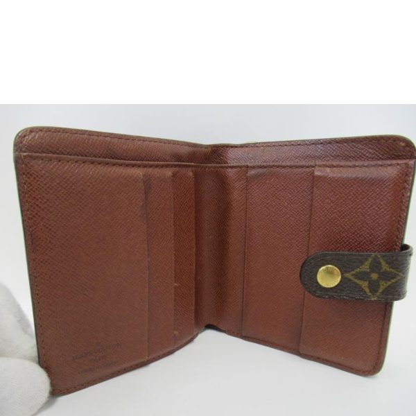 60653 5 Louis Vuitton Compact Zip Monogram Wallet Brown