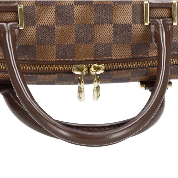 60773 9 Louis Vuitton Ribera MM Damier Ebene Bag Brown