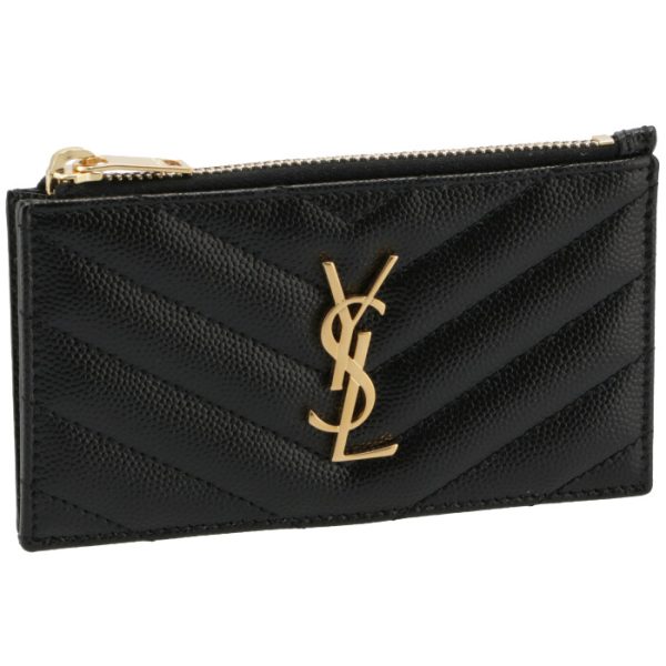 607915bow011000 Saint Laurent Paris Fragment Coin Case Mini Black