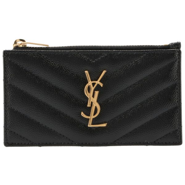 607915bow011000 1 Saint Laurent Paris Fragment Coin Case Mini Black