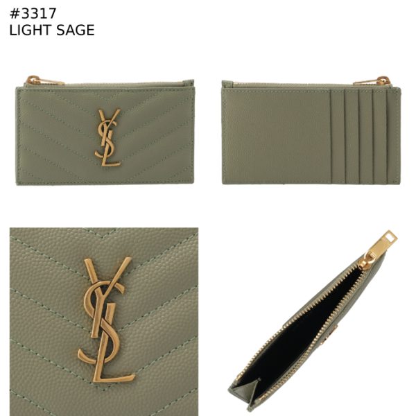 607915bow07 5 Saint Laurent Paris Fragment Case Card Holder Coin Case Mini Wallet