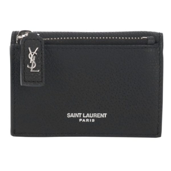 607925b680n1000 1 Saint Laurent Paris Wallet Trifold Mini Rive Gauche Tiny Zip Black