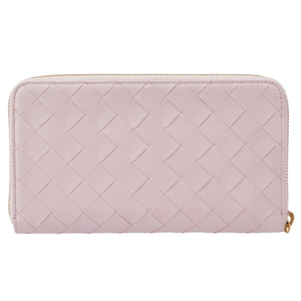 608053vcpp25903 2 Bottega Veneta Intrecciato Round Zip Wallet Pink