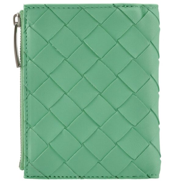 608059vcpp33801 2 Bottega Veneta Bifold Wallet Green