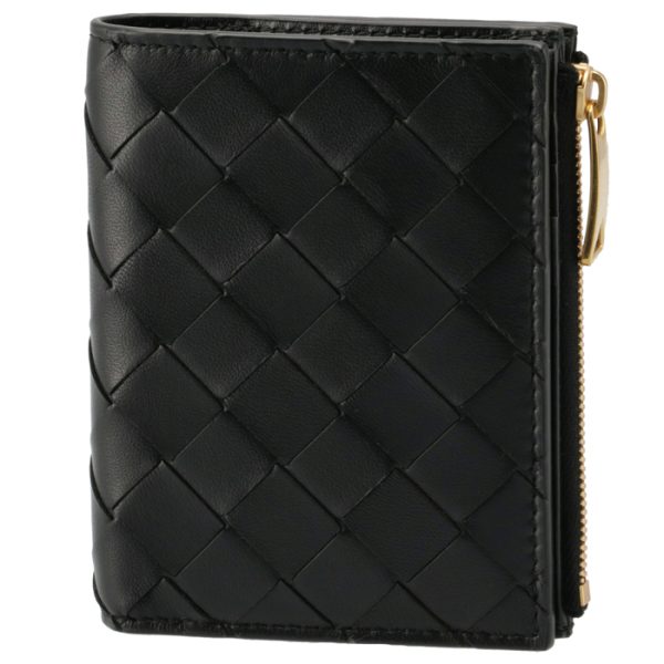 608059vcpp38425 Bottega Veneta Bifold Wallet Black