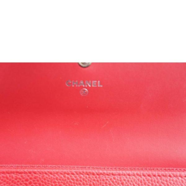 60867 7 CHANEL Caviar Skin Long Wallet Black