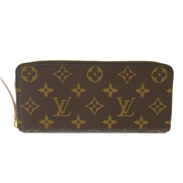 60882 1 Louis Vuitton Portefeuil Clemence Monogram Wallet Rose Ballerine