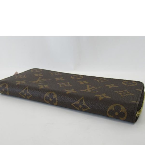 60882 3 Louis Vuitton Portefeuil Clemence Monogram Wallet Rose Ballerine