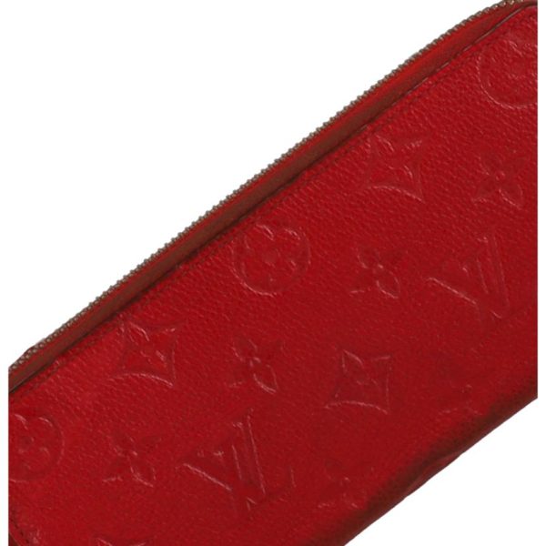 60964 3 Louis Vuitton Portefeuil Clemence Monogram Empreinte Wallet Brown