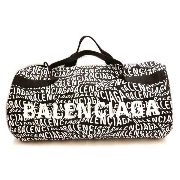 60970 1 Balenciaga Barrel Leather Solid Boston Bag