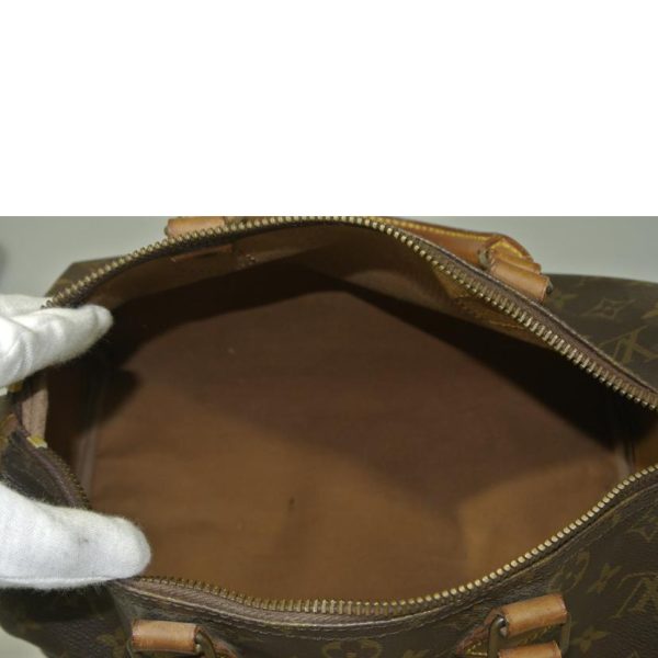 60986 5 Louis Vuitton Speedy 25 Handbag Monogram Brown