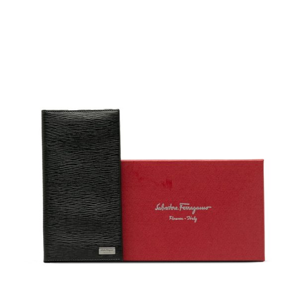 60xnssjse5zoylfz 10 Salvatore Ferragamo Bifold Long Wallet KY 66 7092 Black Leather