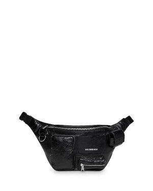 61 4691597 black Prada Nylon Leather Messenger Bag Navy Blue