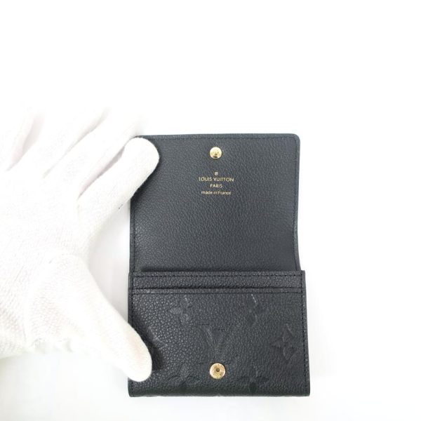 61051 5 Louis Vuitton Anvelope Carte de Visite Emplant Card Case Coin Purse Black