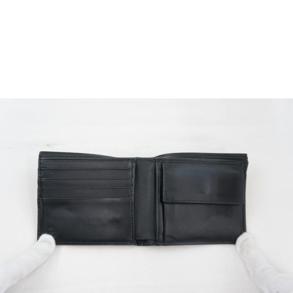 61062 4 Gucci Guccisima Leather Compact Wallet Black