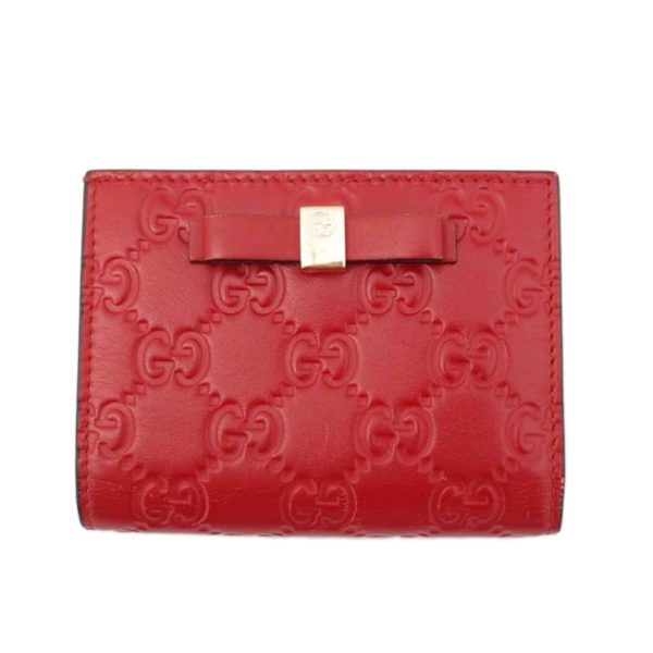 61099 1 GUCCI Red Ladies Guccissima Bi Fold Billfold