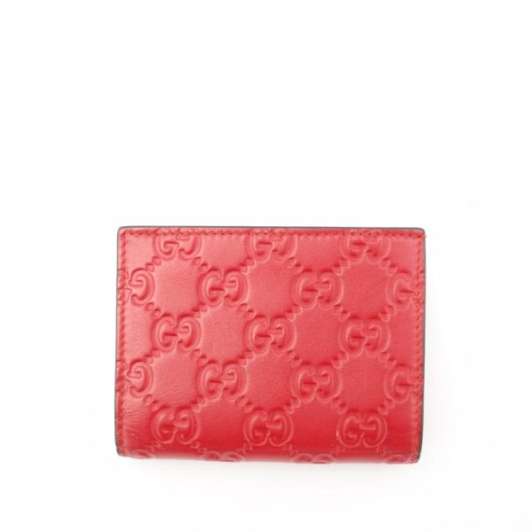 61099 2 GUCCI Red Ladies Guccissima Bi Fold Billfold