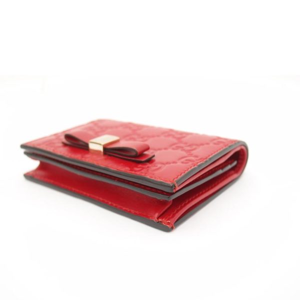 61099 4 GUCCI Red Ladies Guccissima Bi Fold Billfold