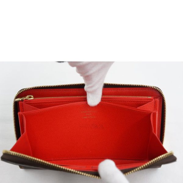 61116 6 Louis Vuitton Zippy Wallet Monogram Coquelicot