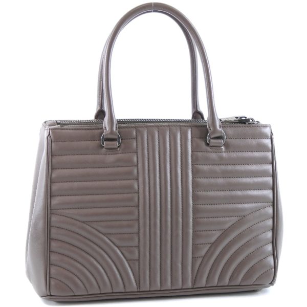 61140124 3 Prada 2WAY Shoulder Bag Calf x SOFT CALF Gray