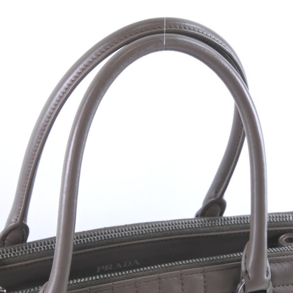 61140124 4 Prada 2WAY Shoulder Bag Calf x SOFT CALF Gray