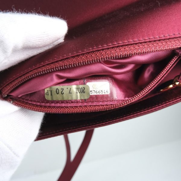 61150208 11 CHANEL Party Bag Shoulder Bag CocoMark x Rhinestone Bordeaux