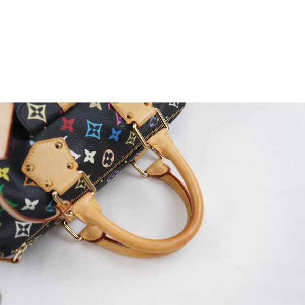 61284 3 Louis Vuitton Speedy 30 Handbag Multicolor Noir