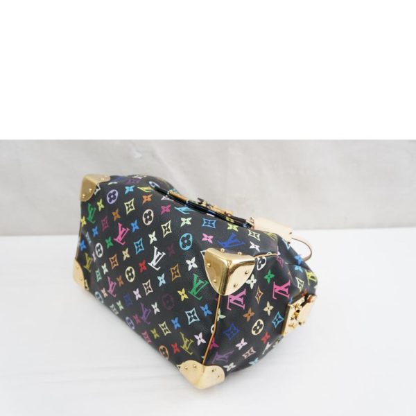 61284 4 Louis Vuitton Speedy 30 Handbag Multicolor Noir