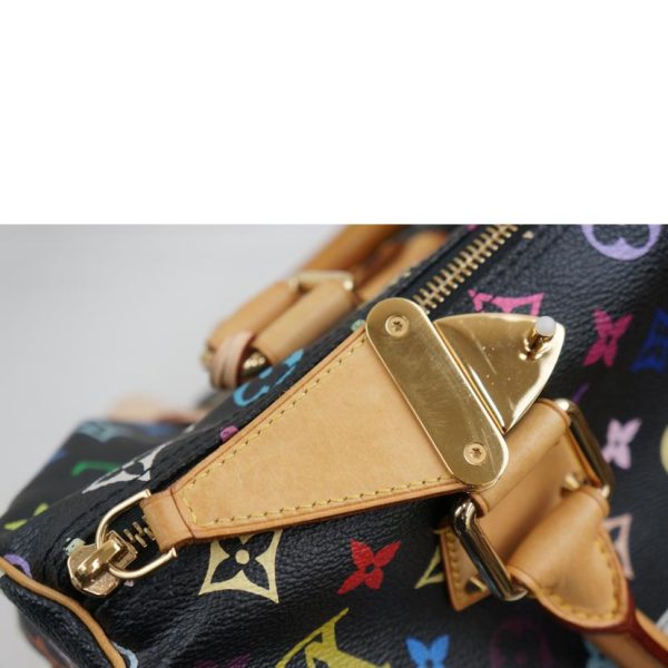 61284 7 Louis Vuitton Speedy 30 Handbag Multicolor Noir