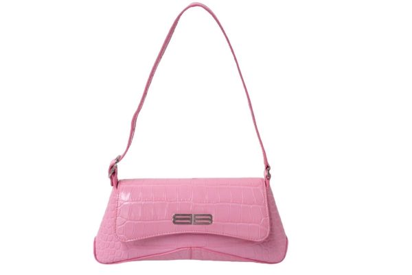 61312 d1 Balenciaga Flap Shoulder Bag Calf Pink