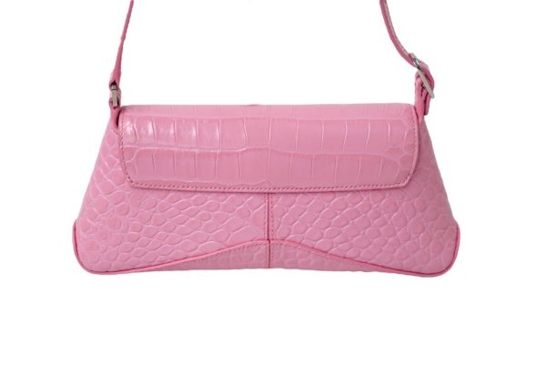 61312 d3 Balenciaga Flap Shoulder Bag Calf Pink